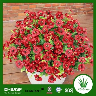 Rød kunstig blomsterbuket
